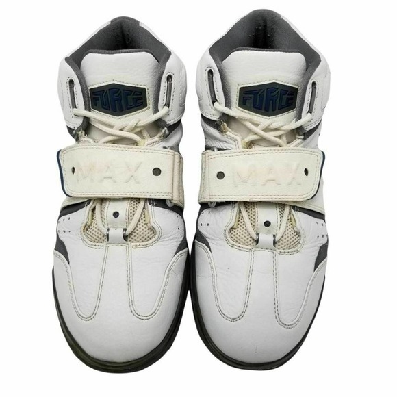 Nike Air Mens Force Operate Max 1 Sneaker White Blue 310429-144 Strap 10.5M - Picture 3 of 12